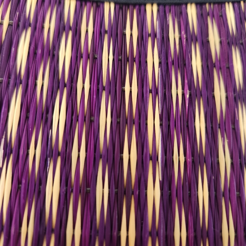 Baskets Of Cambodia Small Mini Handbag Rope Purple Tan Black Garden Girl Scandi - Picture 8 of 16